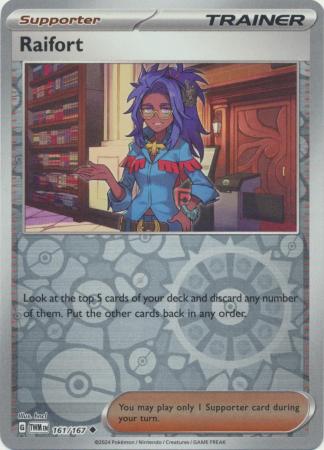 Raifort 161/167 SV Twilight Masquerade Reverse Holo Uncommon Trainer Pokemon Card TCG Near Mint 