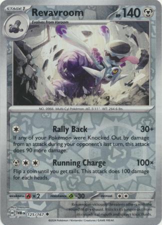 Revavroom 125/167 SV Twilight Masquerade Reverse Holo Uncommon Pokemon Card TCG Near Mint