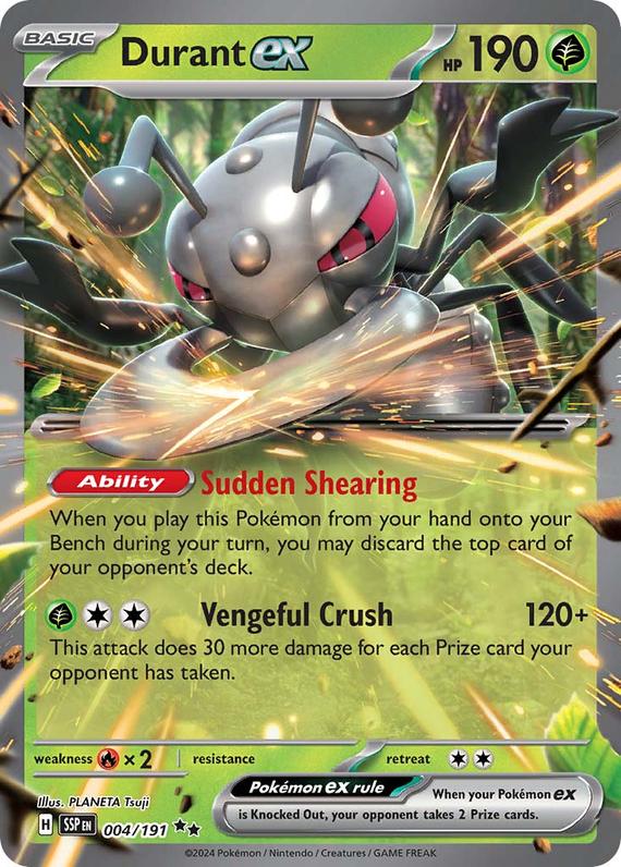 Durant ex (4/191) SV Surging Sparks Double Rare Pokemon Card TCG