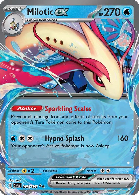 Milotic ex (42/191) SV Surging Sparks Double Rare Pokemon Card TCG