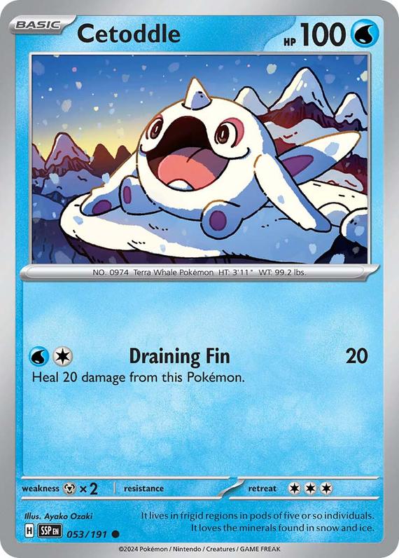Cetoddle (53/191) SV Surging Sparks Common Pokemon Card TCG
