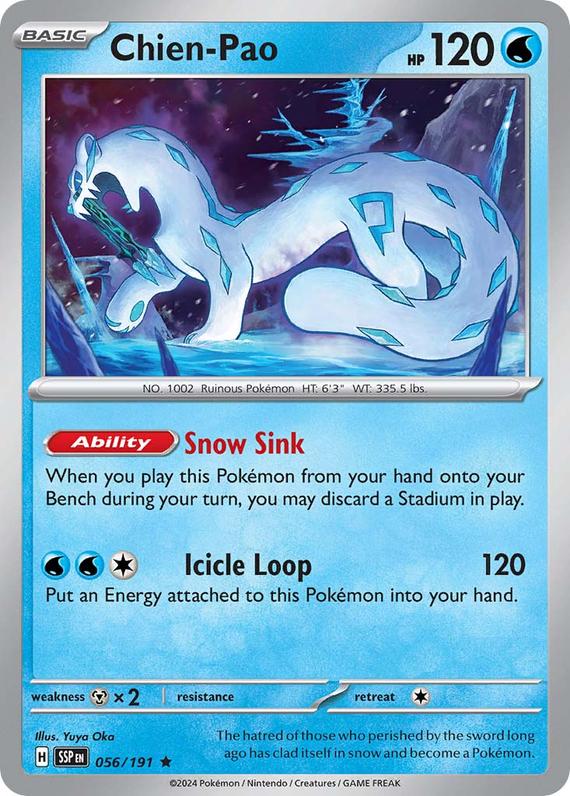 Chien-Pao (56/191) SV Surging Sparks Rare Pokemon Card TCG