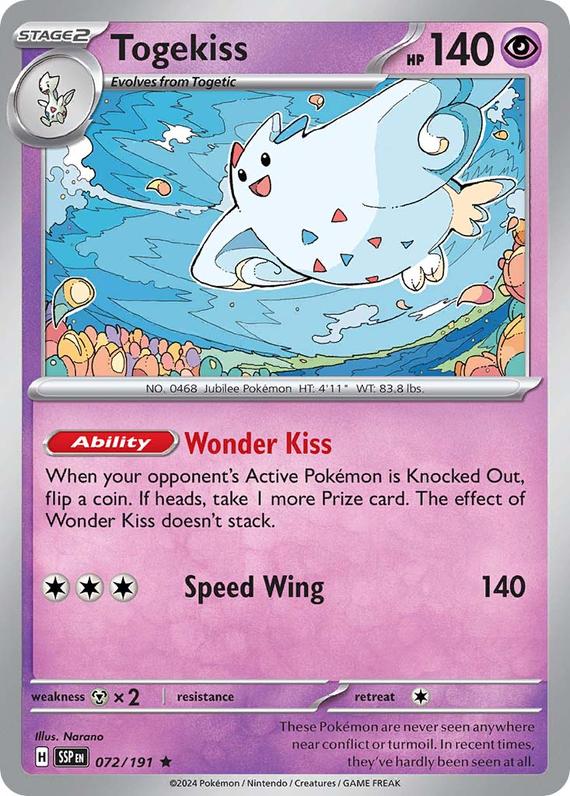 Togekiss (72/191) SV Surging Sparks Rare Pokemon Card TCG