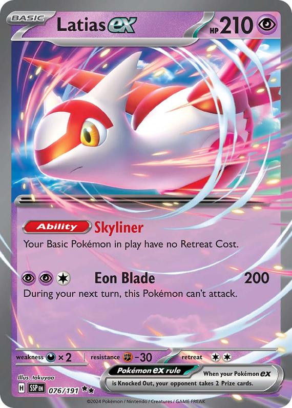 Latias ex (76/191) SV Surging Sparks Double Rare Pokemon Card TCG