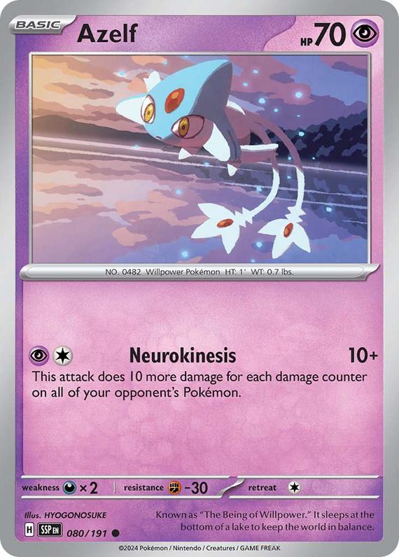 Azelf (80/191) SV Surging Sparks Common Pokemon Card TCG