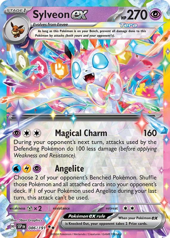 Sylveon ex (86/191) SV Surging Sparks Double Rare Pokemon Card TCG