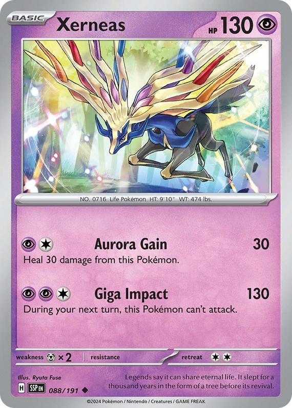 Xerneas (88/191) SV Surging Sparks Uncommon Pokemon Card TCG
