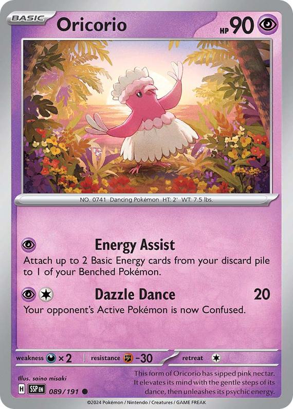 Oricorio (89/191) SV Surging Sparks Common Pokemon Card TCG