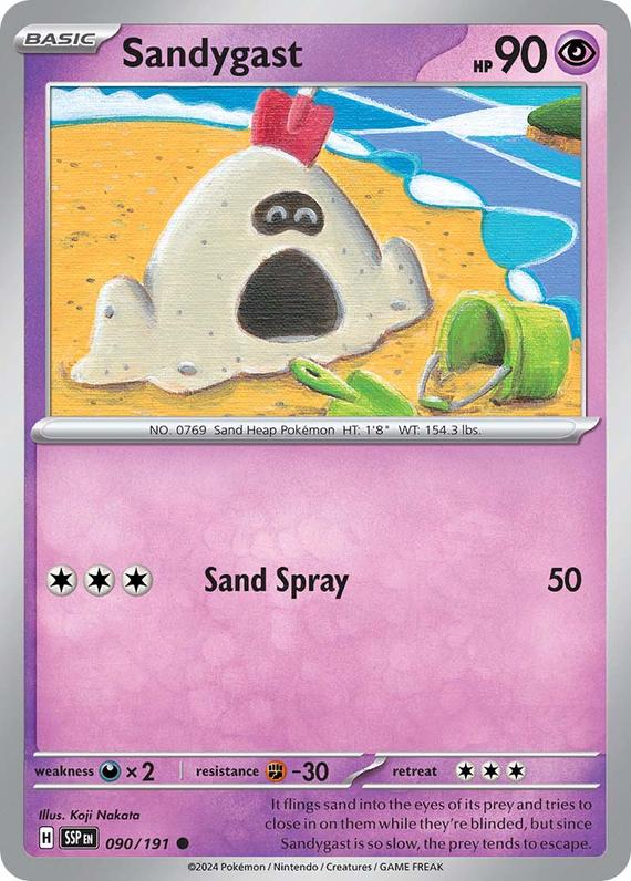 Sandygast (90/191) SV Surging Sparks Common Pokemon Card TCG