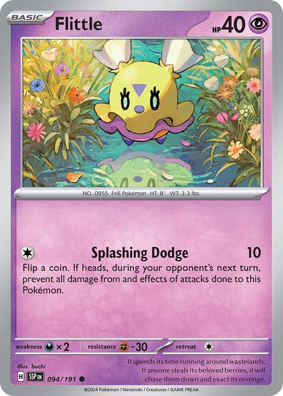 Flittle (94/191) SV Surging Sparks Common Pokemon Card TCG