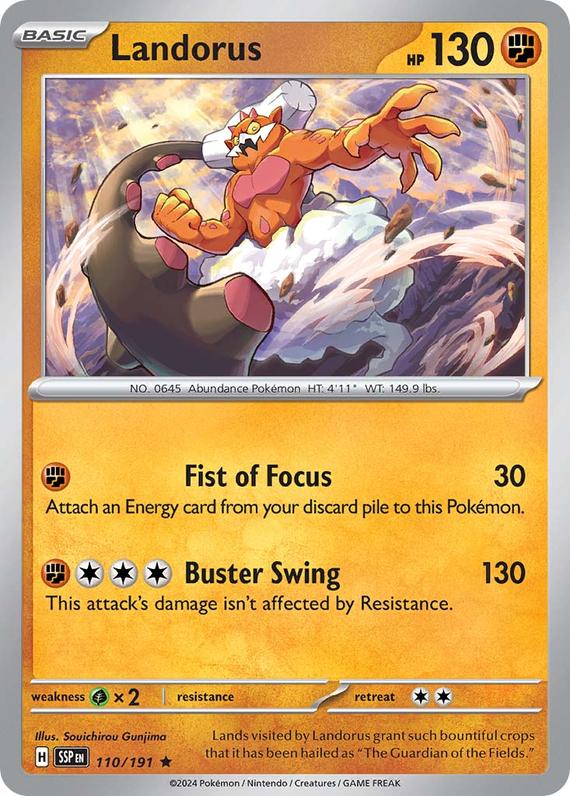 Landorus (110/191) SV Surging Sparks Rare Pokemon Card TCG