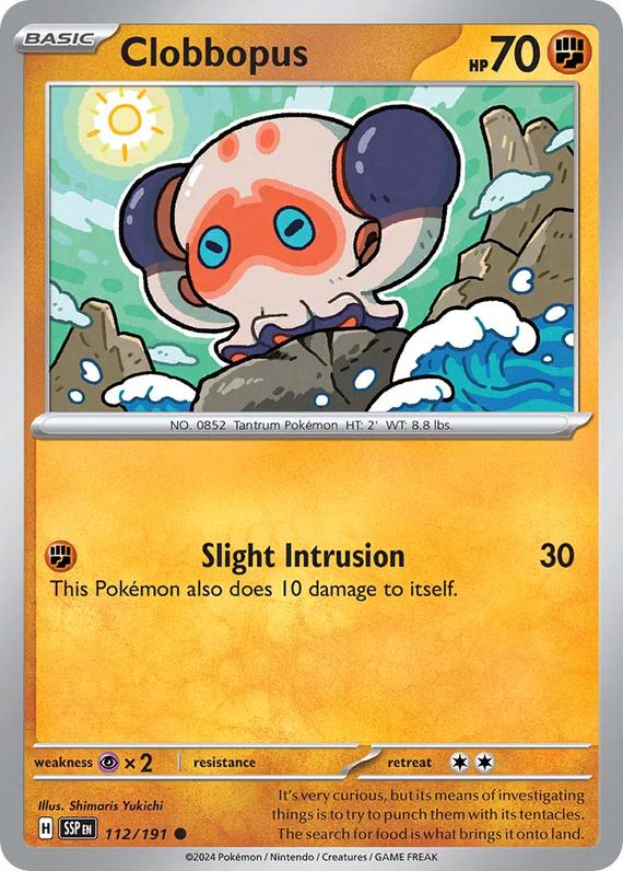 Clobbopus (112/191) SV Surging Sparks Common Pokemon Card TCG