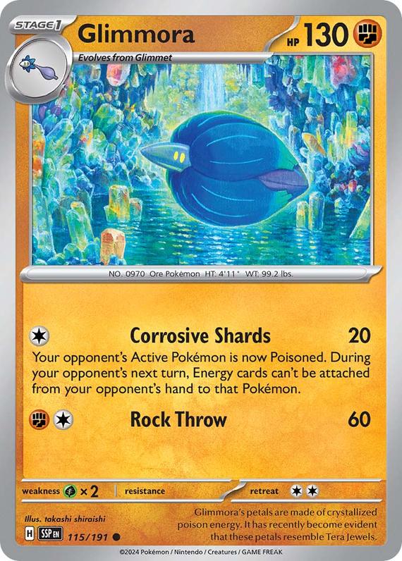 Glimmora (115/191) SV Surging Sparks Common Pokemon Card TCG