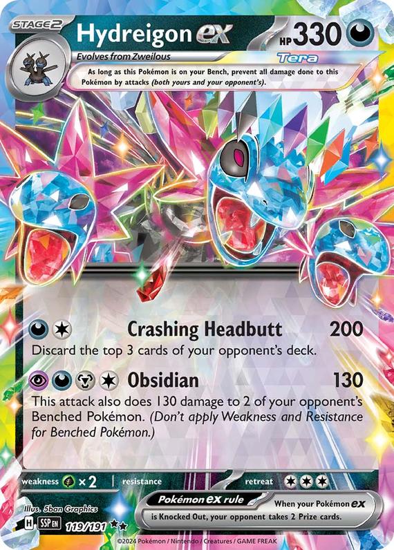 Hydreigon ex (119/191) SV Surging Sparks Double Rare Pokemon Card TCG