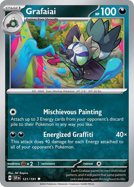 Grafaiai (121/191) SV Surging Sparks Uncommon Pokemon Card TCG