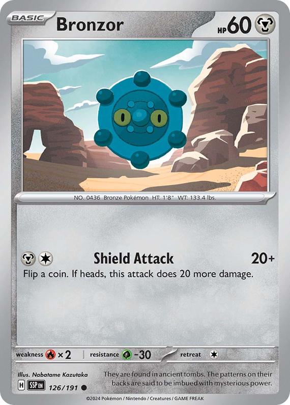 Bronzor (126/191) SV Surging Sparks Common Pokemon Card TCG