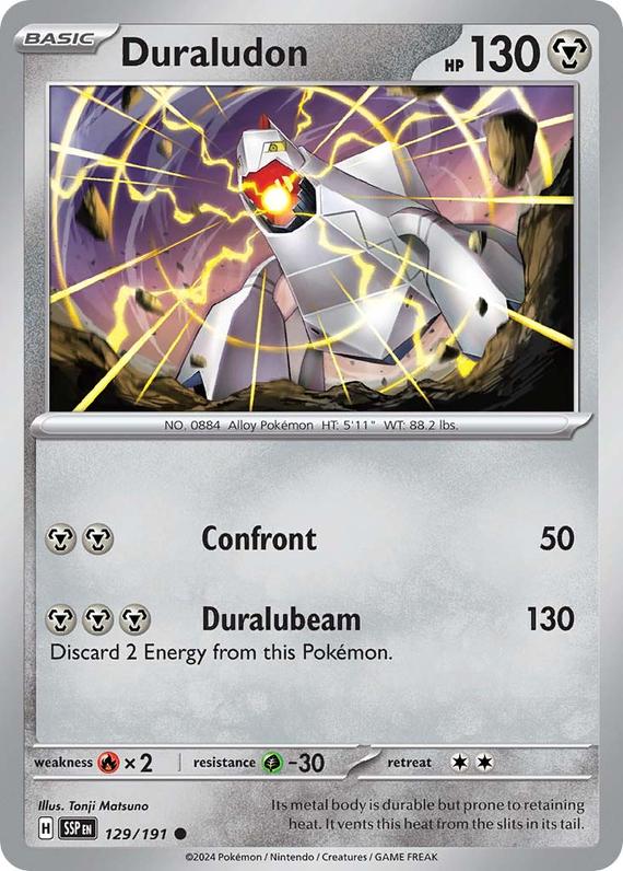 Duraludon (129/191) SV Surging Sparks Common Pokemon Card TCG