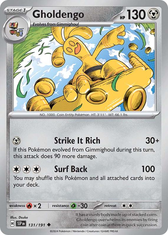 Gholdengo (131/191) SV Surging Sparks Uncommon Pokemon Card TCG