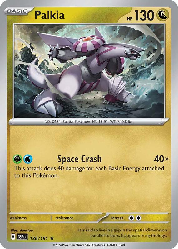 Palkia (136/191) SV Surging Sparks Rare Pokemon Card TCG