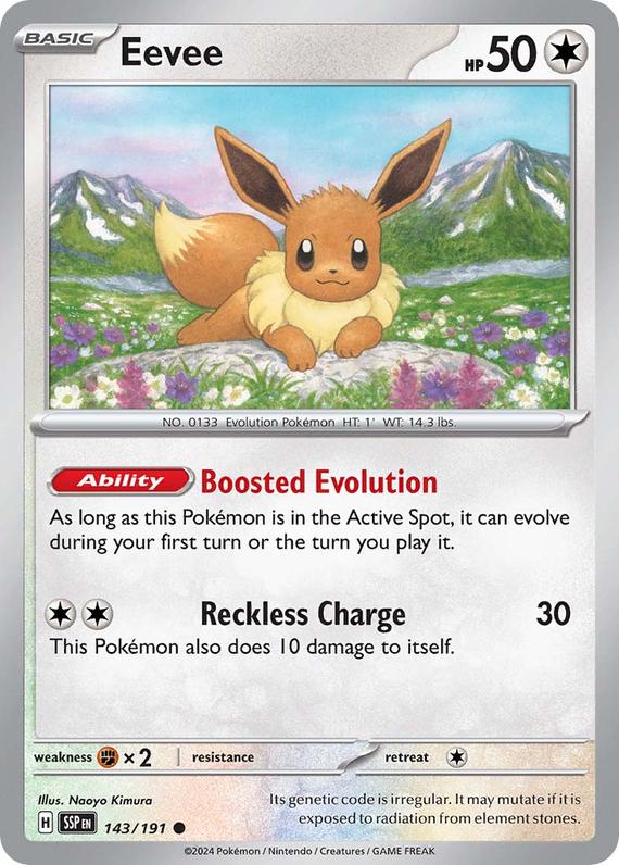 Eevee (143/191) SV Surging Sparks Common Pokemon Card TCG