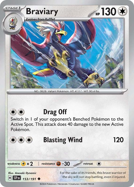 Braviary (153/191) SV Surging Sparks Uncommon Pokemon Card TCG