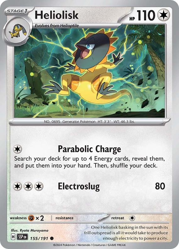Heliolisk (155/191) SV Surging Sparks Common Pokemon Card TCG