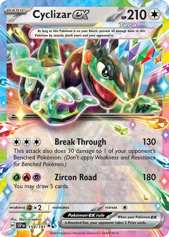 Cyclizar ex (159/191) SV Surging Sparks Double Rare Pokemon Card TCG
