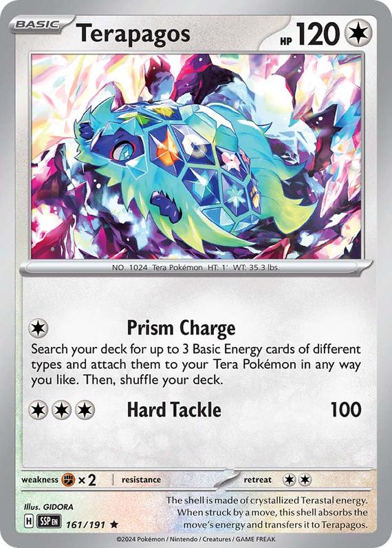 Terapagos (161/191) SV Surging Sparks Rare Pokemon Card TCG