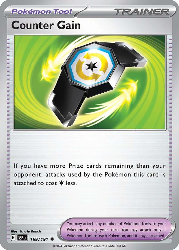 Counter Gain (169/191) SV Surging Sparks Uncommon Pokemon Card TCG