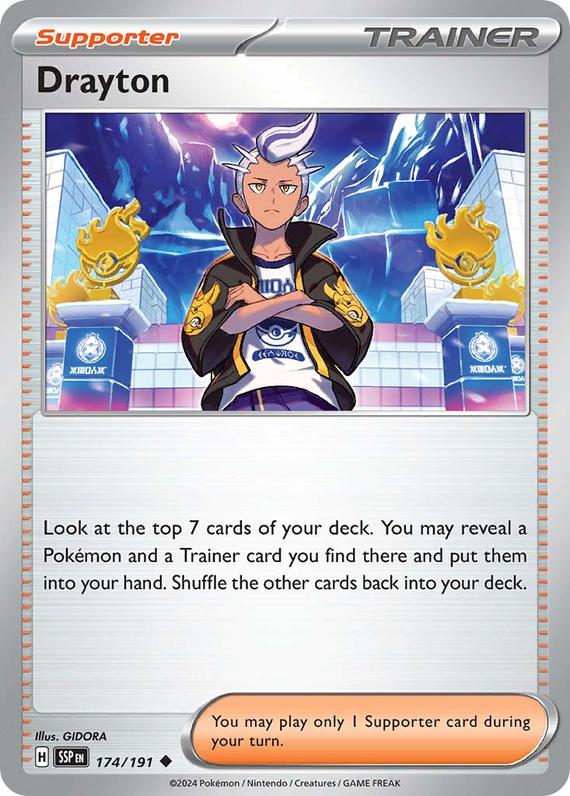 Drayton (174/191) SV Surging Sparks Uncommon Pokemon Card TCG