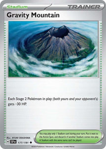 Gravity Mountain (177/191) SV Surging Sparks Reverse Holo Uncommon Pokemon Card TCG
