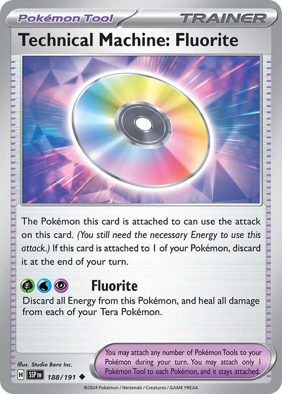 Technical Machine: Fluorite (188/191) SV Surging Sparks Uncommon Pokemon Card TCG