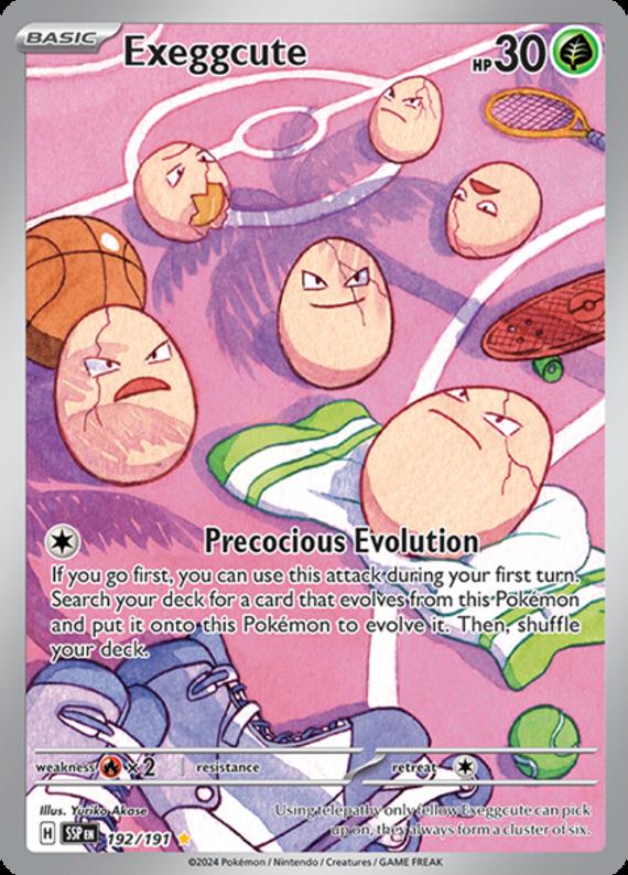 Exeggcute (192/191) SV Surging Sparks Illustration Rare Pokemon Card TCG