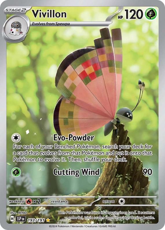 Vivillon (193/191) SV Surging Sparks Illustration Rare Pokemon Card TCG