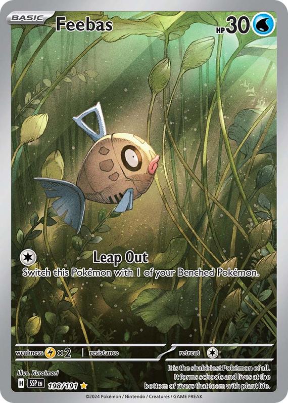 Feebas (198/191) SV Surging Sparks Illustration Rare Pokemon Card TCG