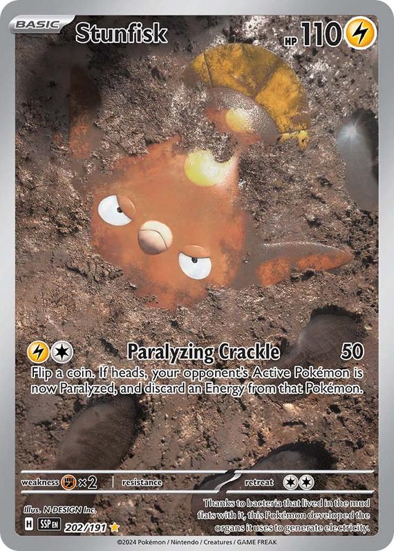 Stunfisk (202/191) SV Surging Sparks Illustration Rare Pokemon Card TCG