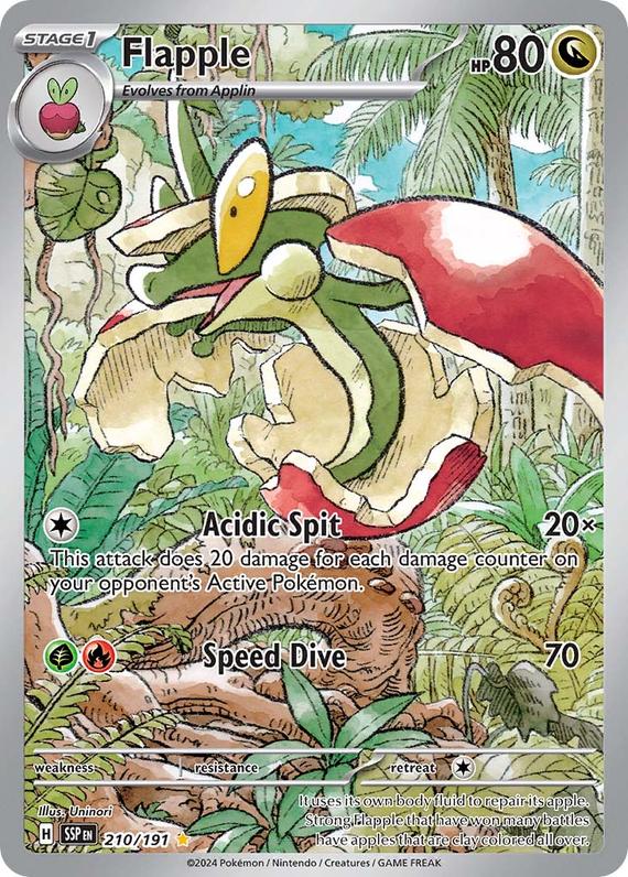Flapple (210/191) SV Surging Sparks Illustration Rare Pokemon Card TCG