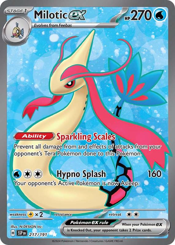 Milotic ex (217/191) SV Surging Sparks Ultra Rare Pokemon Card TCG