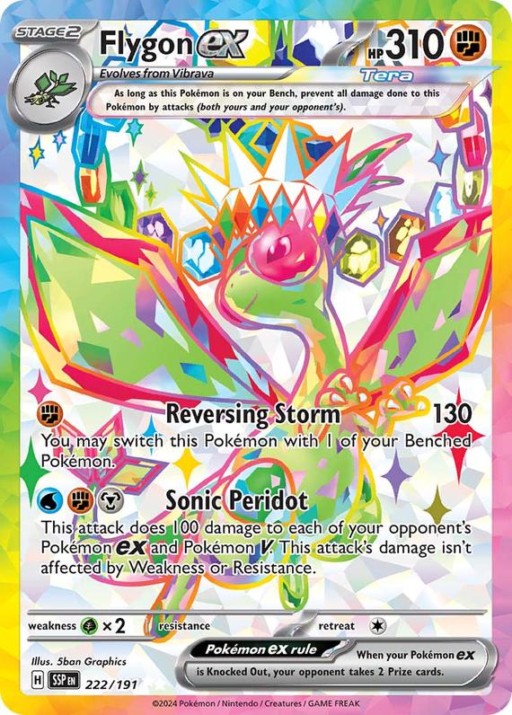 Flygon ex (222/191) SV Surging Sparks Ultra Rare Pokemon Card TCG