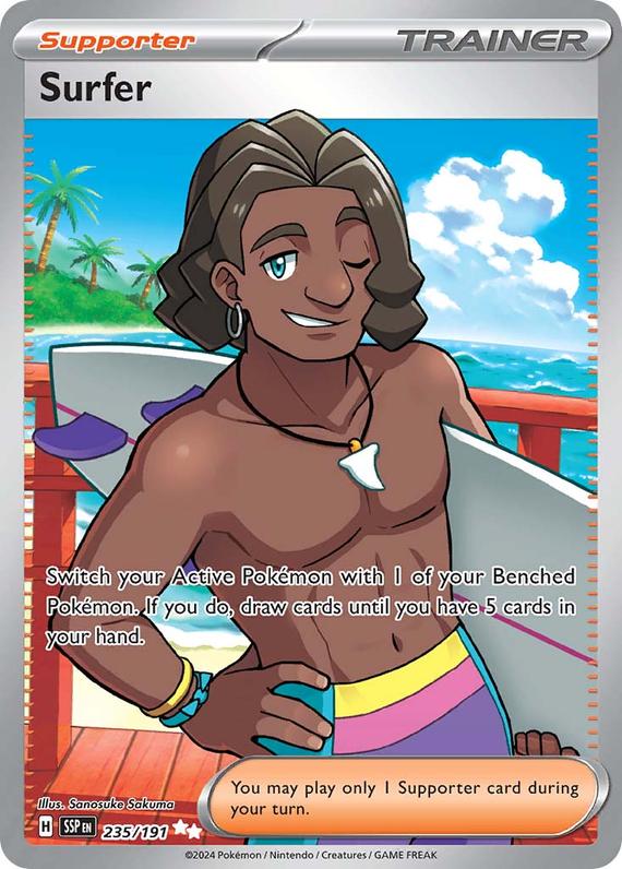 Surfer (235/191) SV Surging Sparks Ultra Rare Pokemon Card TCG