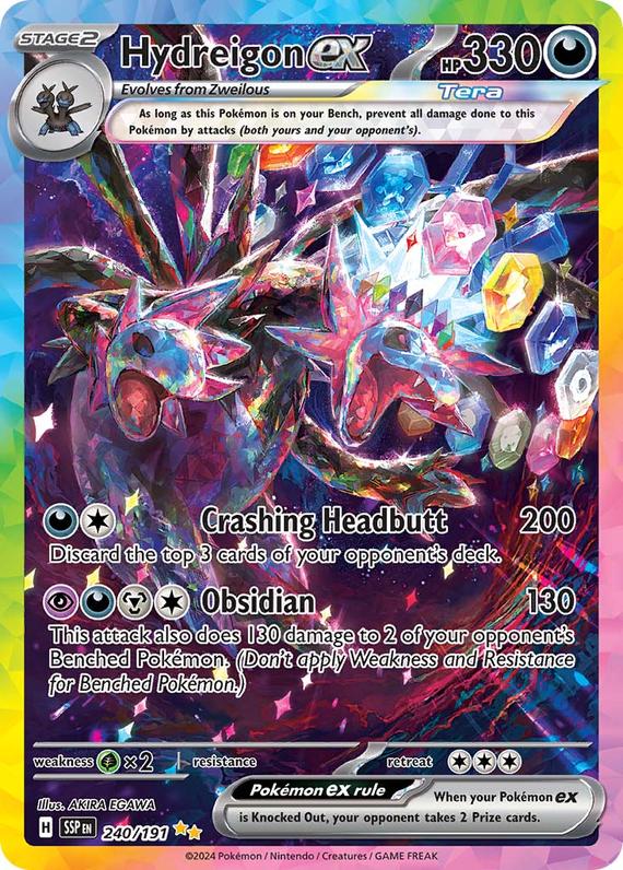 Hydreigon ex (240/191) SV Surging Sparks Special Illustration Rare Pokemon Card TCG
