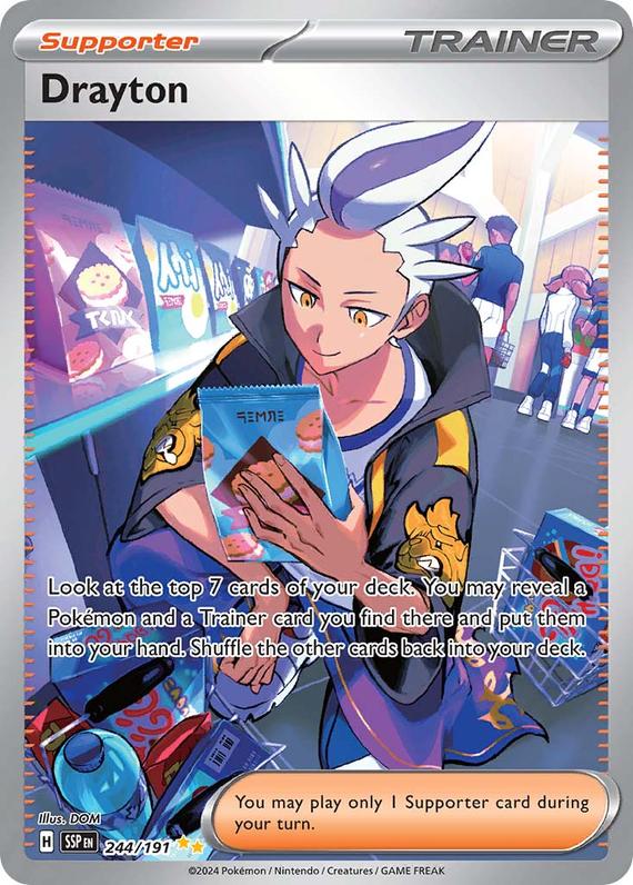Drayton (244/191) SV Surging Sparks Special Illustration Rare Pokemon Card TCG