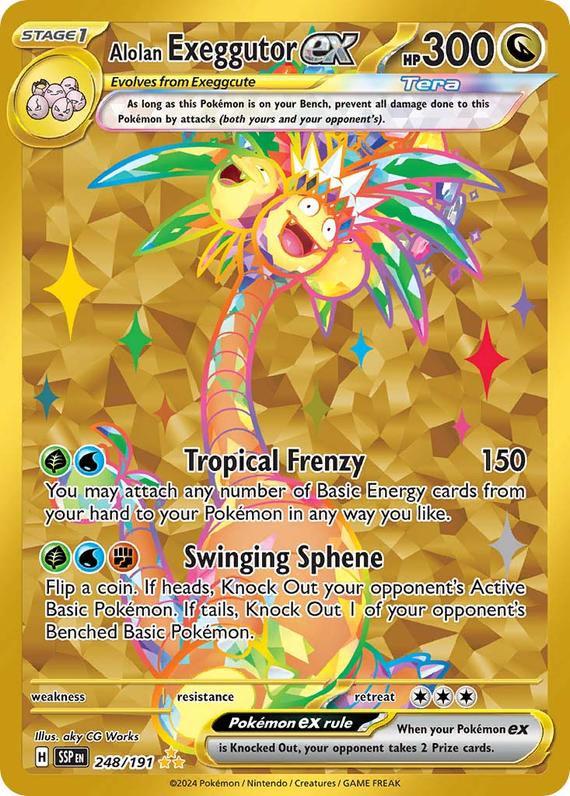 Alolan Exeggutor ex (248/191) SV Surging Sparks Hyper Rare Pokemon Card TCG
