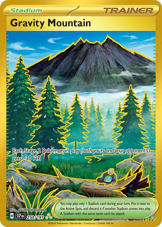 Gravity Mountain (250/191) SV Surging Sparks Hyper Rare Pokemon Card TCG