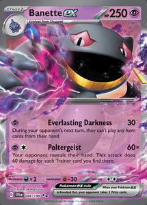 Banette ex 088/198 SV Scarlet and Violet Base Set Double Ultra Rare Pokemon Card TCG Near Mint