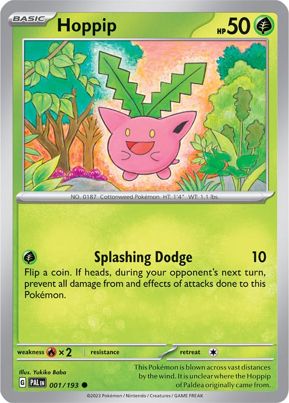 Hoppip 001/193 SV Paldea Evolved Common Pokemon Card TCG Near Mint