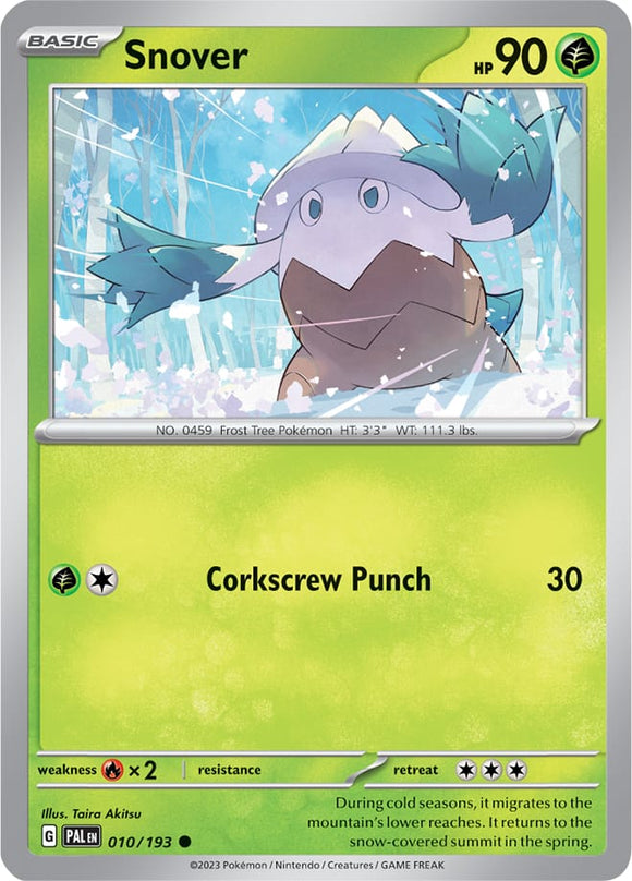 Snover 010/193 SV Paldea Evolved Common Pokemon Card TCG Near Mint