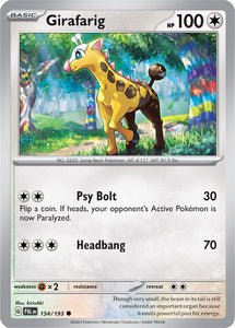 Girafarig 154/193 SV Paldea Evolved Common Pokemon Card TCG Near Mint