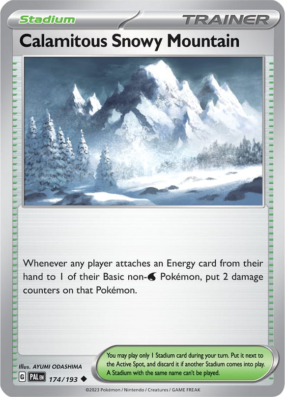 Calamitous Snowy Mountain 174/193 SV Paldea Evolved Uncommon Trainer Pokemon Card TCG Near Mint