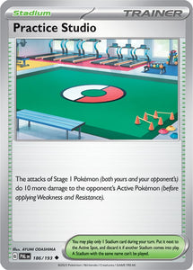Practice Studio 186/193 SV Paldea Evolved Uncommon Trainer Pokemon Card TCG Near Mint